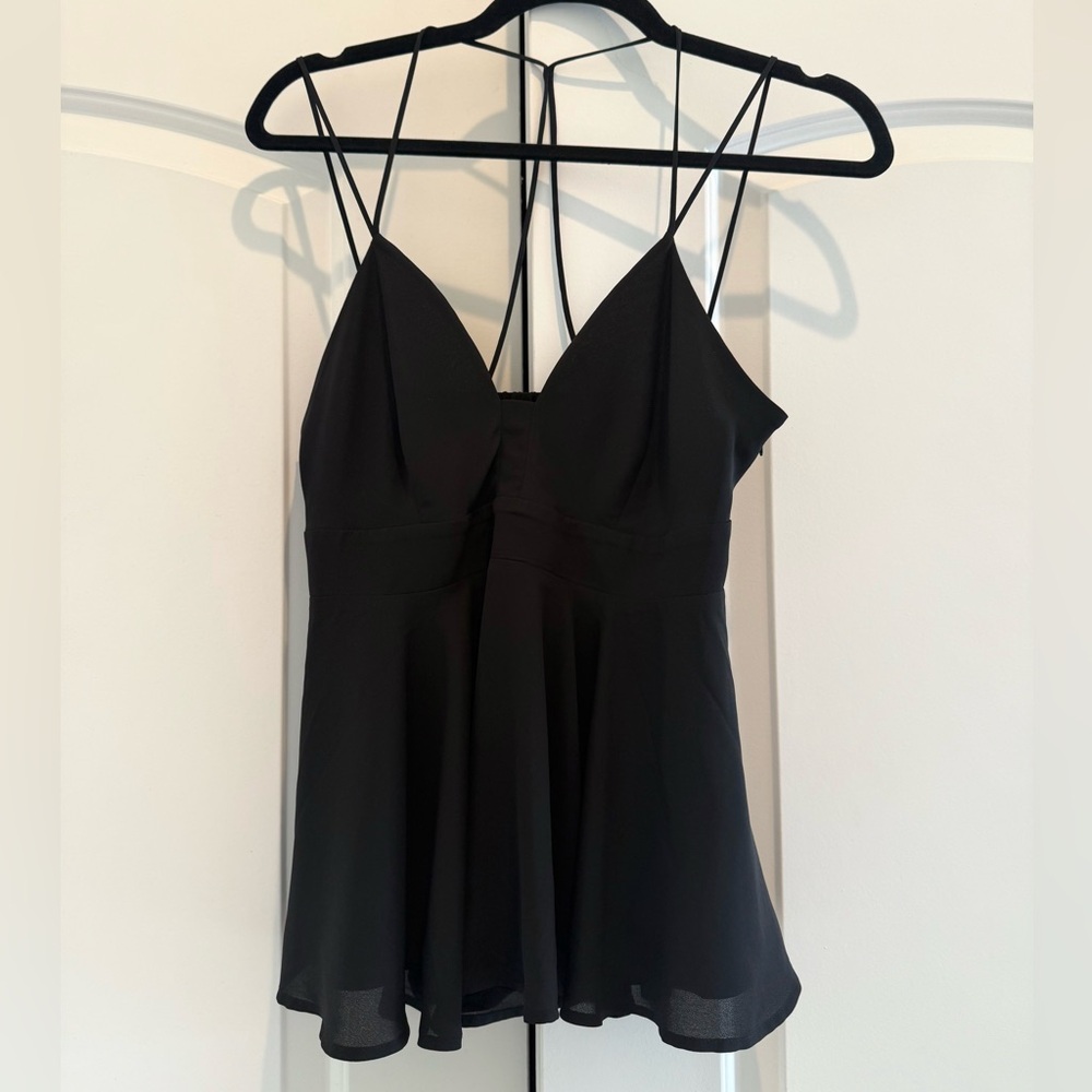 Strappy Black Women's Tank Top